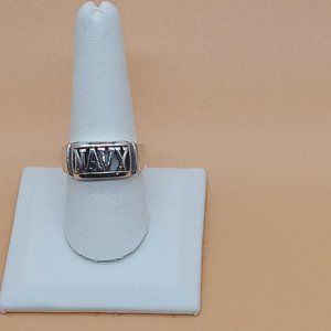 .925 Sterling Silver Navy Ring